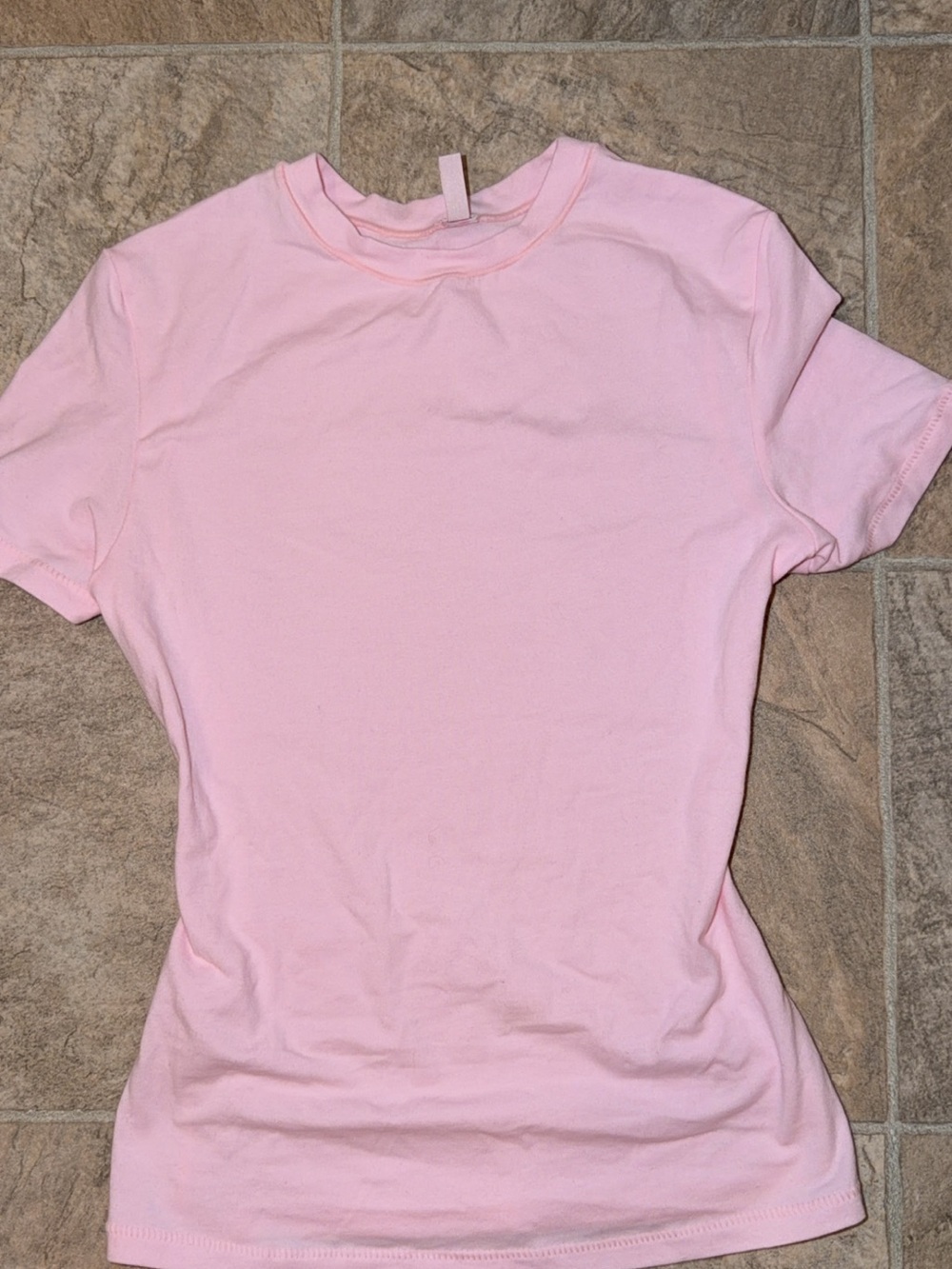 SKIMS Short Sleeve Crew Tee - Light Pink